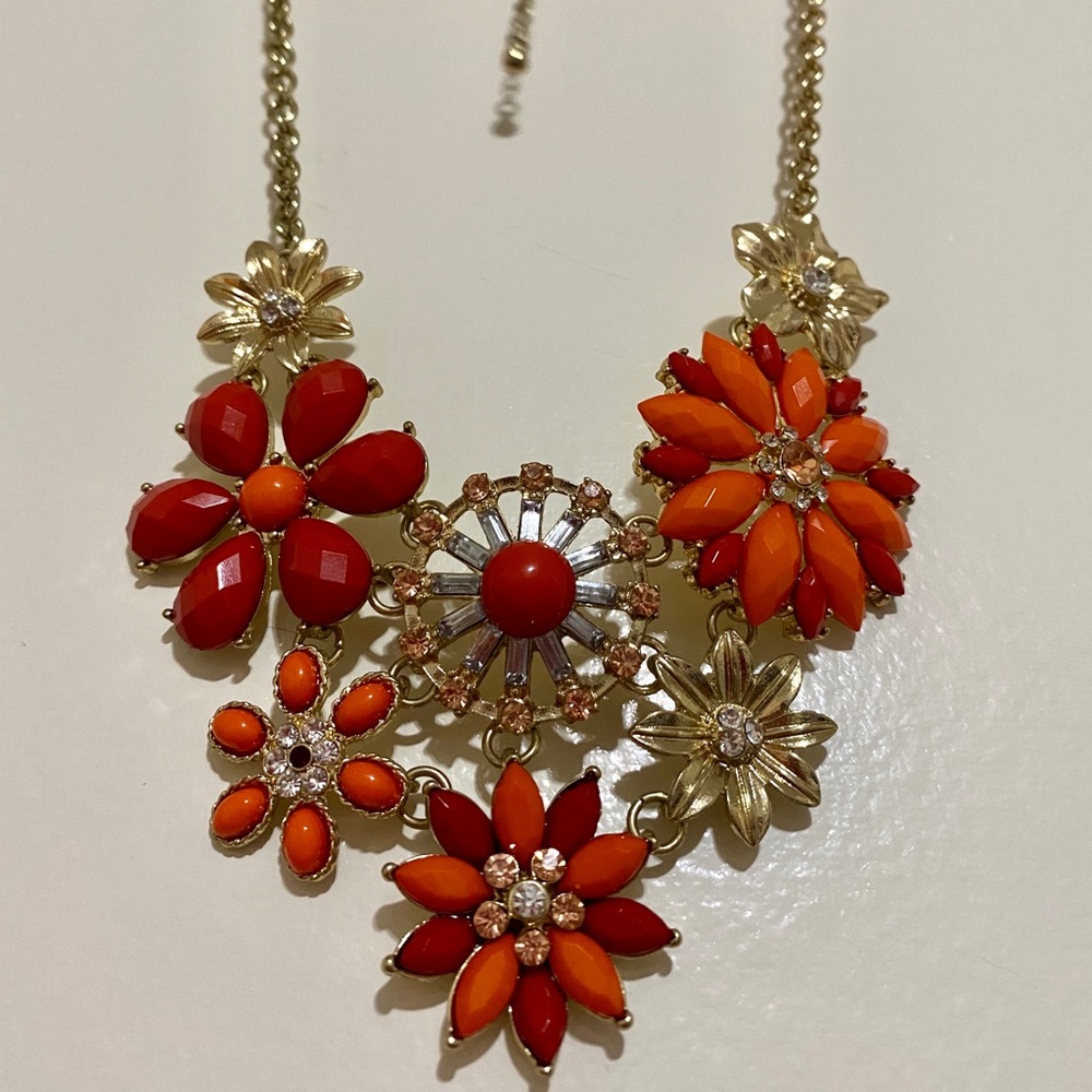 Orange/ red necklace